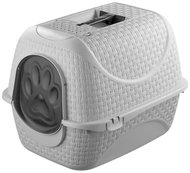 Bama Kočičí krytá toaleta privé, šedobílá - Kočičí toaleta