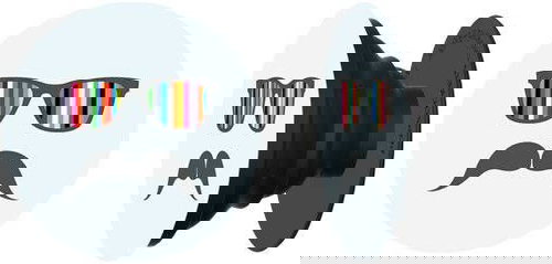 PopSocket Light Blue Mustache - Stand - Main image