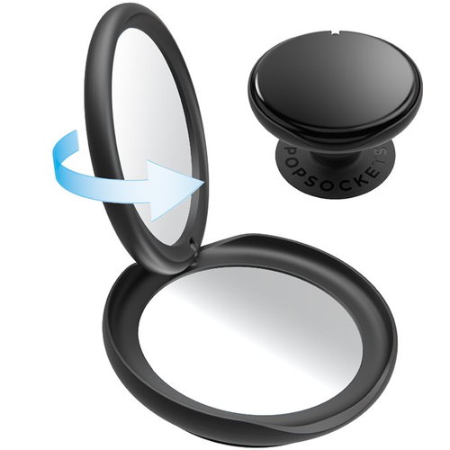 PopSockets PopGrip Gen.2 PopMirror, Black with Mirror - Holder - Main image