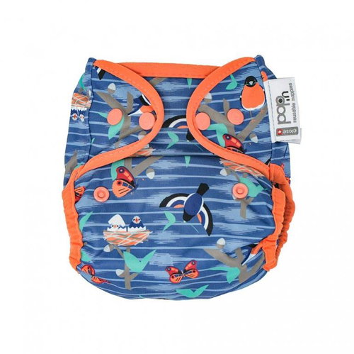 Pop-in Growing Diaper AIO Popper bamboo Twilight Garden - Nappies - Main image