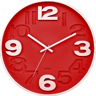 Nástenné hodiny – Dizajnové (červené) – 25 cm - Nástenné hodiny