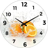 Nástenné sklenené hodiny Pomaranče – 34 cm - Nástenné hodiny