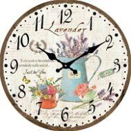 Nástenné sklenené hodiny Bylinky a levanduľa – 30 cm - Nástenné hodiny
