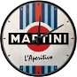 Nástěnné hodiny - Martini (L'Aperitivo Racing Stripes) - Nástěnné hodiny