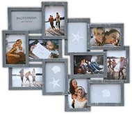 Fotorámček na 12 fotografií, 10 × 15 cm, sivý - Fotorámik