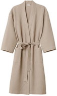 Posteloholici Vizzy cotton waffle-weave dressing gown, size M, beige - Bathrobe