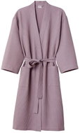 Posteloholici cotton waffle-weave Vizzy bathrobe, size M, purple - Bathrobe