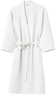 Vizzy cotton waffle-weave bathrobe, size S, white - Bathrobe