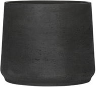 Pottery Pots obl na květináč Patt Black Washed XXL - průměr 34 cm / V 28 cm - Obal na květináč