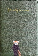 Green passport cover with red panda - Document Holder