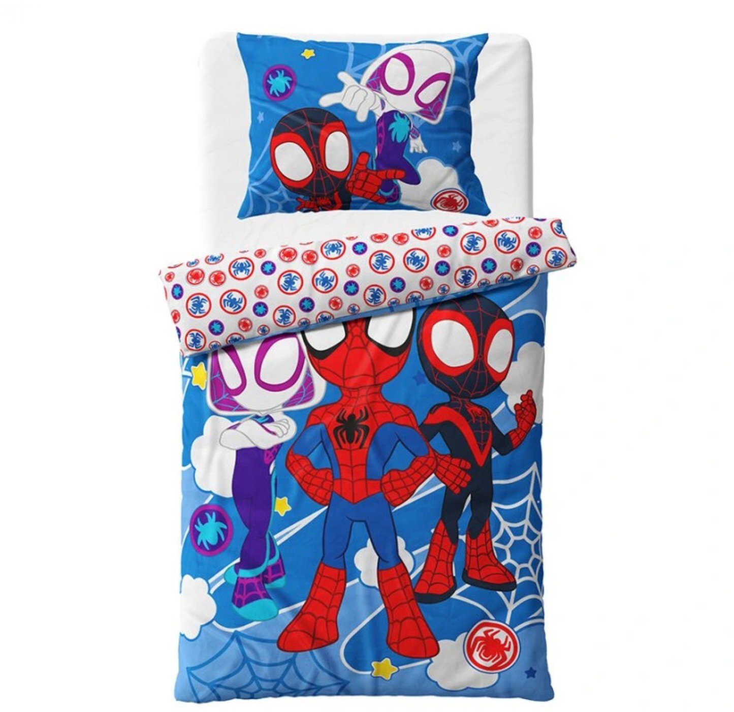 CARBOTEX Mikroplüss ágyneműhuzat - Spidey Csodálatos barátok, 140×200 + 70×90 cm