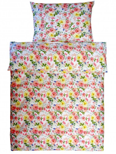 4sleep Cotton bedding 140 × 200 70 × 90 cm - 1139 Roses pink - Bed Linen - Main image
