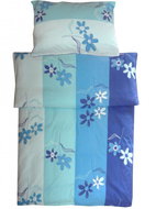 4sleep Flannel bedding 140 × 200 70 × 90 cm - Flowers blue - Bed Linen