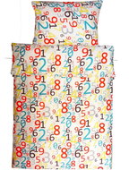 4sleep Crepe linen 140 × 200 70 × 90 cm - 251 Colored numerals - Bed Linen