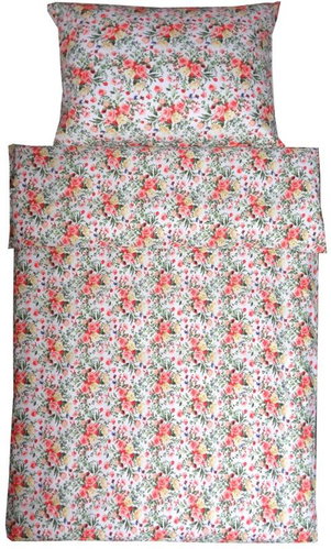 4sleep Cotton bedding 140 × 200 70 × 90 cm - 1063 Roses green - Bed Linen - Main image