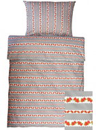 4sleep Cotton bedding 140 × 200 70 × 90 cm - 1279 grey roses small - Bed Linen