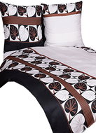 4sleep Linen Prestige collection satin - 140 × 200 + 70 × 90 cm - Sheet brown No. 1018 - Bed Linen