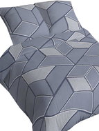 4sleep Linen satin - 140 × 200 + 70 × 90 cm - Silver collection 419 blue - Bed Linen