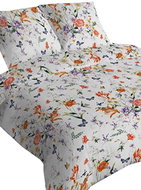 4sleep Linen satin - 140 × 200 + 70 × 90 cm - 416-5 flowers white - Bed Linen