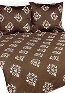 4sleep Linen satin - 140 × 200 + 70 × 90 cm - 1001 brown - Bed Linen