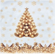 4sleep Christmas pillowcase 40 × 40 zipped velour - Christmas tree gold - Pillowcase