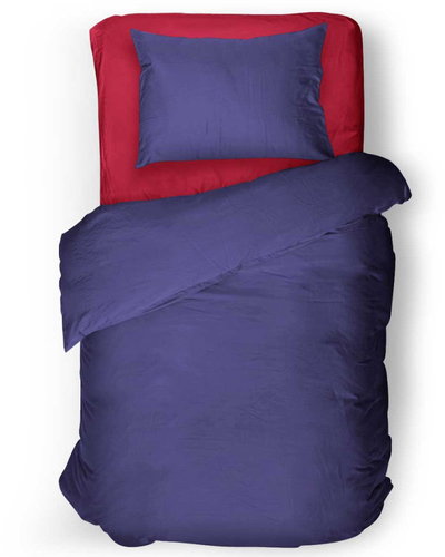 IMPAR Linen Blue-violet, 140 × 200 cm + 90 ×70 cm - Bed Linen - Main image