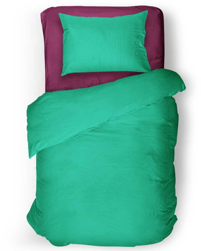 IMPAR Linen Green sea, 140 × 200 cm + 90 ×70 cm - Bed Linen - Main image