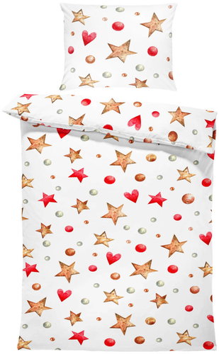 IMPAR Linen Christmas stars, 140 × 200 cm + 90 ×70 cm - Bed Linen - Main image