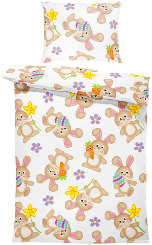 IMPAR Bedding Happy rabbits, 140 × 200 cm + 90 ×70 cm - Bed Linen - Main image