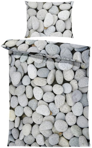 IMPAR Bed linen Grey stones, 140 × 200 cm + 90 ×70 cm - Bed Linen - Main image