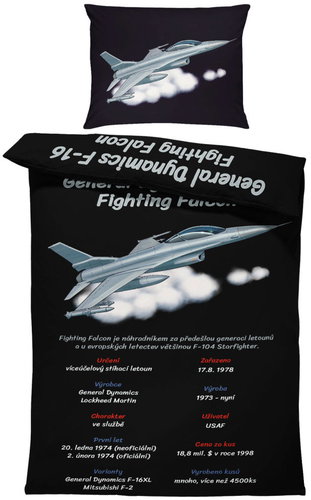 IMPAR Bedding F16 Fighting Falcon, 140 × 200 cm + 90 ×70 cm - Bed Linen - Main image