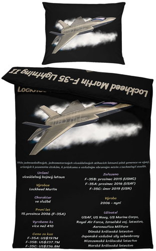 IMPAR Bed linen F35 Lightning II, 140 × 200 cm + 90 ×70 cm - Bed Linen - Main image