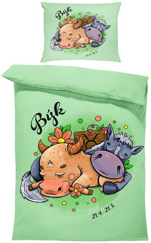 IMPAR Bed linen Horse signs, bull, 140 × 200 cm + 90 ×70 cm - Bed Linen - Main image