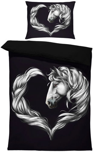 IMPAR Linen included Horse heart white, 140 × 200 cm + 90 ×70 cm - Bed Linen - Main image