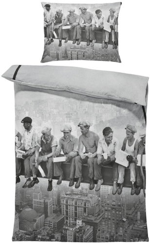 IMPAR Bed linen Workers on the traverse, 140 × 200 cm + 90 ×70 cm - Bed Linen - Main image