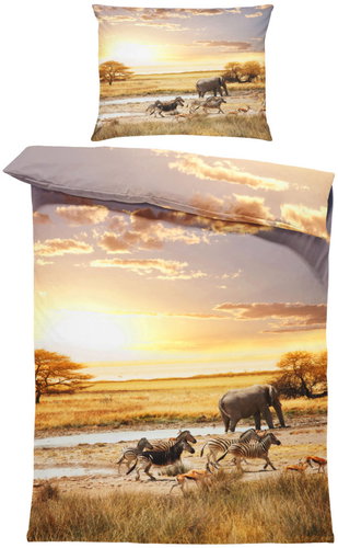 IMPAR Bed linen Safari, 140 × 200 cm + 90 ×70 cm - Bed Linen - Main image