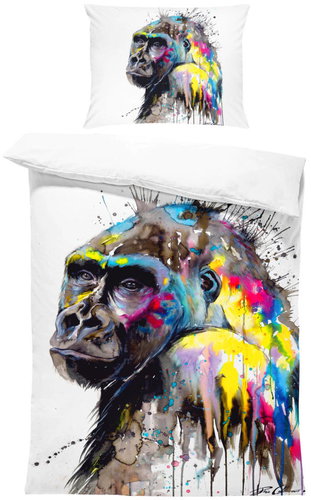 IMPAR Bed linen Gorilla art, 140 × 200 cm + 90 ×70 cm - Bed Linen - Main image