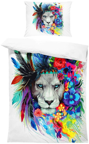 IMPAR Bed linen Lion art, 140 × 200 cm + 90 ×70 cm - Bed Linen - Main image