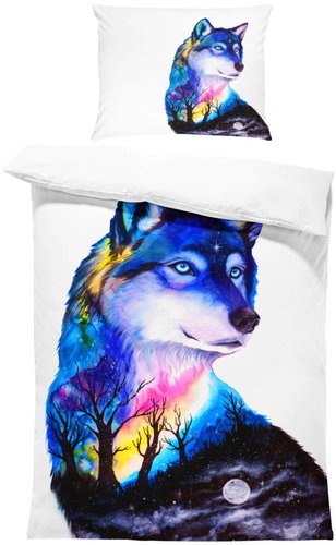 IMPAR Bed linen Wolf art, 140 × 200 cm + 90 ×70 cm - Bed Linen - Main image