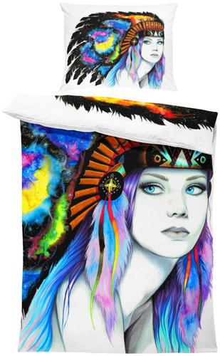 IMPAR Linen included Space Indian art, 140 × 200 cm + 90 ×70 cm - Bed Linen - Main image