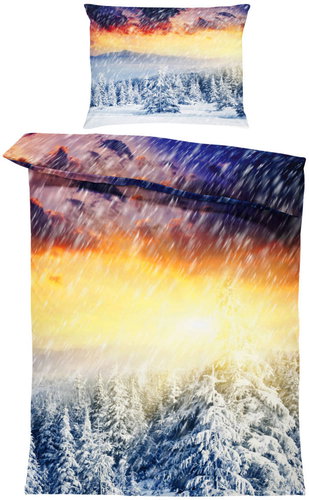 IMPAR Linen Snow-covered landscape, 140 × 200 cm + 90 ×70 cm - Bed Linen - Main image