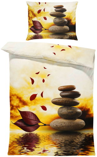 IMPAR Bed linen Stones with red leaves, 140 × 200 cm + 90 ×70 cm - Bed Linen - Main image