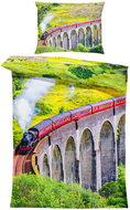 IMPAR Bedding Locomotive on the bridge, 140 × 200 cm + 90 ×70 cm - Bed Linen