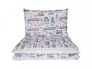 Maceshka Basic print Train/white - Children's Bedding