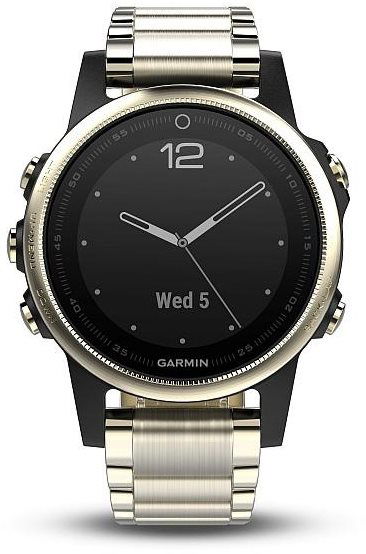 Garmin Fenix 5S Sapphire Champagne Optic Metal band Smart Watch Alza.cz