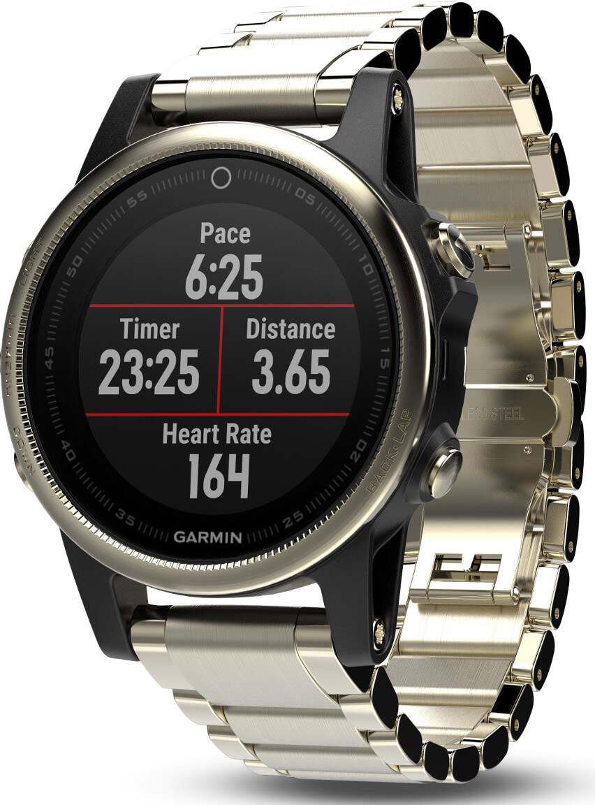 Garmin Fenix 5S Sapphire Champagne Optic Metal band Smart Watch Alza.cz