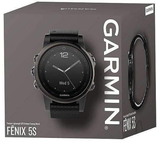 Fenix 5s silver hot sale with black band