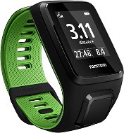 TomTom Runner 3 GPS Watch Cardio + Music + Bluetooth Headphones (L) Black-Green - Sports Watch