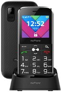 MyPhone Halo C Senior, čierny - Mobilný telefón