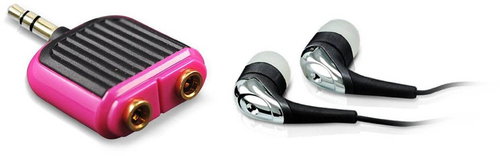 Dexim for iPhone 3G, iPhone 4, iPad Pink - Headphones - Main image
